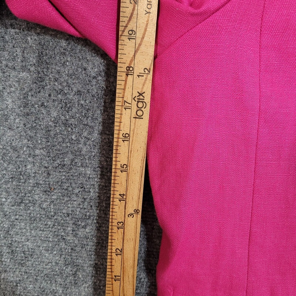 Michael Kors 100% Linen Blazer Women's 16 Radiant Pink One Button Business NWT - Picture 7 of 10